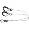 SILVA 2, Longe fourche en corde tressée 1 m avec connecteurs aluminium