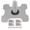 Potelet d'extrémité avec système d'absorption d'énergie pour ligne de vie KS- Line sur couverture bac acier