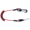 Longe porte-outils spirale avec un connecteur à émerillon et une boucle d'accrochage détachable