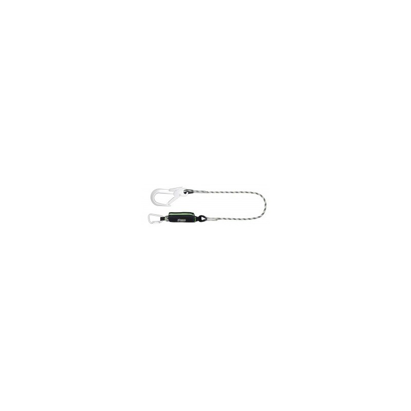 CURIOSITY-S Longe absorbeur d'énergie (140 kg, arêtes vives) avec pochette zippée, corde tressée anti-abrasion lg. 1,20 m, avec CURIOSITY-S Longe absorbeur d'énergie (140 kg, arêtes vives) avec pochette zippée, corde tressée anti-abrasion lg. 1,20 m, avec