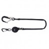 GRAVITY-S, Longe réglable absorbeur d'énergie compact (140 kg, arêtes vives), sangle lg. 2 m, avec connecteurs aluminium