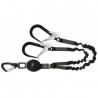 GRAVITY-S, Longe fourche absorbeur d'énergie compact (140 kg, arêtes vives), sangle élastique lg. 1,50 m, avec crochets d'échafa