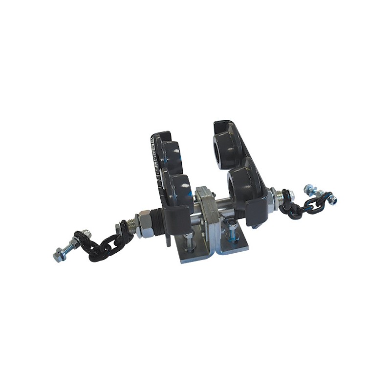 Paire de chariots pour porte poutre suspendue manuelle