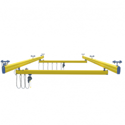 Système de poutres roulantes en profil creux acier