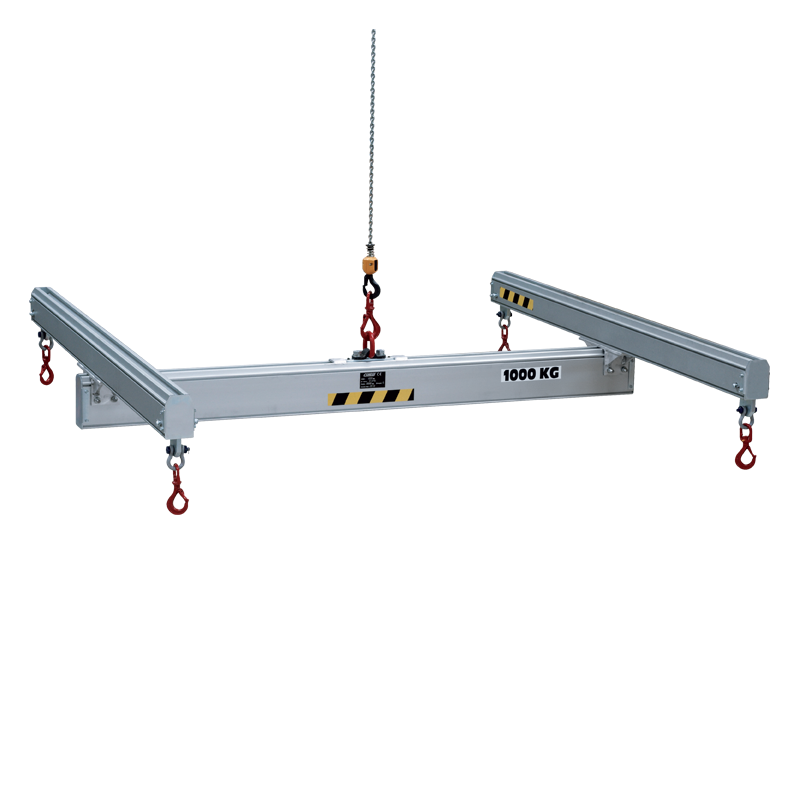 Palonnier en H aluminium SELM 4 crochets 125kg à 2 tonnes ultra-léger