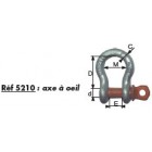 Manille lyre acier haute résistance (HR) – axe à œil – coefficient 1,5 – levage