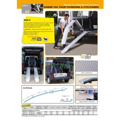 Rampes aluminium type ABS-Z - Charge maxi 400 kg/paire