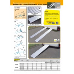 Rampes aluminium type AOG - Charge maxi 2 000 kg/paire