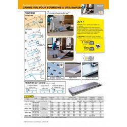 Rampes aluminium type AOS-F - Charge maxi 975 kg/unité