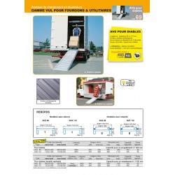 Rampes aluminium type AVS POUR DIABLES - Charge maxi 495 kg/unité