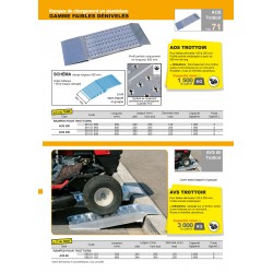 Rampes aluminium, type AOS TROTTOIR - Charge maxi 1 500 kg/paire