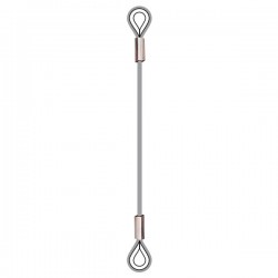 ÉLINGUE CÂBLE GALVA - 1 Brin - 2 boucles cossées