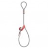 ÉLINGUE CÂBLE GALVA - 1 Brin - 1 grande boucle + 1 crochet coulissant