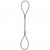 ÉLINGUE CÂBLE INOX - 1 Brin - 2 grandes boucles
