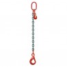 ÉLINGUE CHAÎNE Grade-80 / 1 brin - réglable 1 anneau + 1 crochet à verouillage automatique