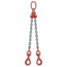 ÉLINGUE CHAÎNE Grade-80 / 2 brins - réglable à 2 crochets verouillage automatique à touret