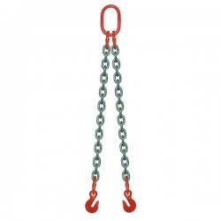 ÉLINGUE CHAÎNE Grade-80 / 2 brins - 2 crochets raccourcisseurs