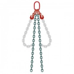 ÉLINGUE CHAÎNE Grade-80 / 4 brins - réglable à double brassière