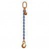 ÉLINGUE CHAÎNE Grade-100 / 1 Brin - réglable 1 anneau + 1 crochet standard