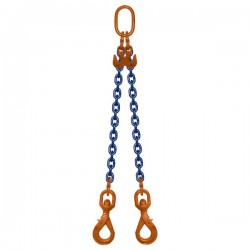 ÉLINGUE CHAÎNE Grade-100 / 2 Brins - réglable 2 crochets à touret à verrouillage automatique