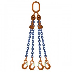 ÉLINGUE CHAÎNE Grade-100 / 4 Brins - réglable 4 crochets standards