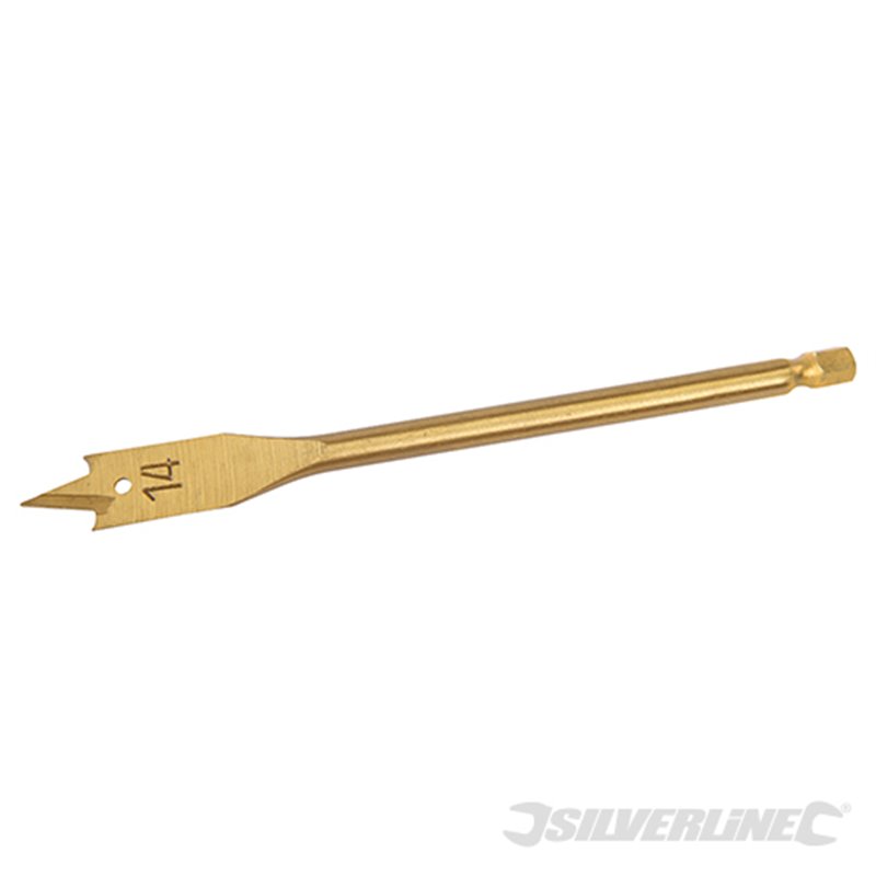 Mèche à bois plate titanée 28 mm