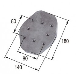 PLAQUE FILETEE INOX 8 MM