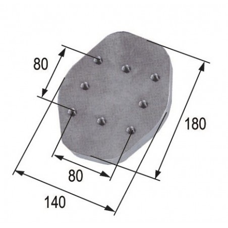 PLAQUE FILETEE INOX 8 MM