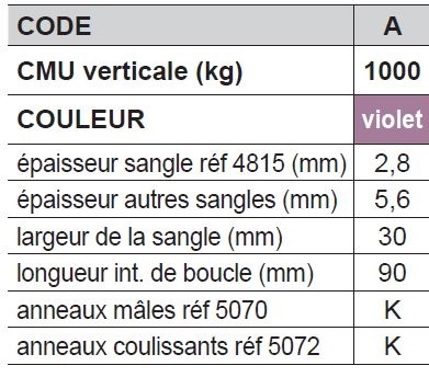 ÉLINGUE SANGLE DOUBLE POLYESTER - 2 Boucles standards