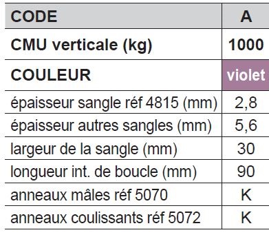 ÉLINGUE SANGLE DOUBLE POLYESTER - 2 Boucles standards