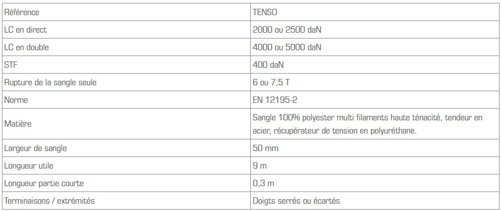 Sangles à cliquet d'arrimage tenso® avec récupérateur de tension automatique